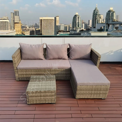 Classic Modern Rattan Outdoor Sofa Economical Resort Teak Furniture for Outdoor Living Spaces