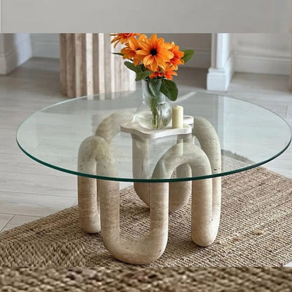 Minimalist Unique Coffee Table Transparent Aesthetic Round Nordic Coffee Table Living Room Decoration Meubles Home Furniture