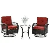 QAZ8-7 Piece Patio Furniture Set Fire Pit Table. Outdoor Conversation Sets Wicker Rattan Sectional Sofa with Coffee TSZ