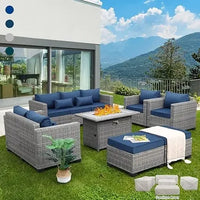 Outdoor Furniture Sets Patio Furniture Set With Fire Pit Patio Couch Outdoor Chairs Propane Fire Pit Table #