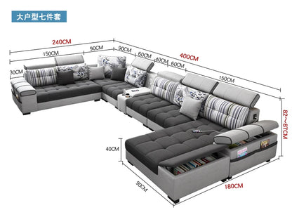 Classic Storage Sofa Adults Comfortable Corner Modern Sofa Living Room Designer Floor Muebles Para Habitacion Home Accessories