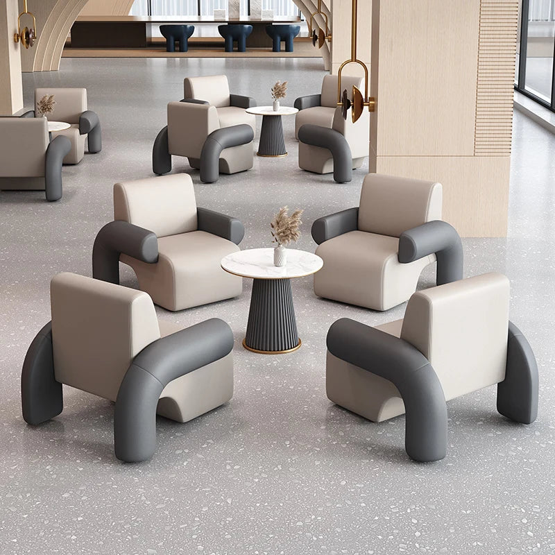 Negotiation table and chair combination lounge area light luxury modern lounge area reception table negotiation table