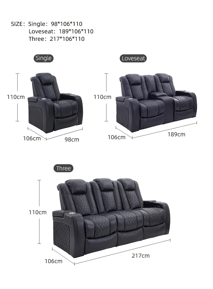 Modern 3+2+1 Home Cinema Seating Living Room Reclinables Sofa Sets Furniture
