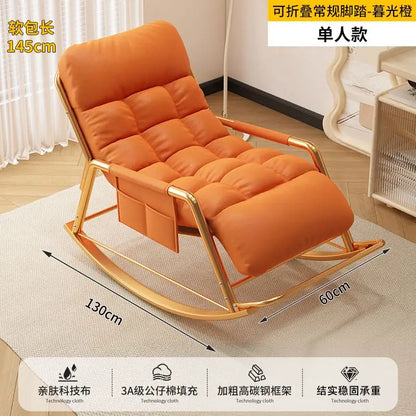 Recliner Rocking Chair Sitting and Sleeping Dual-purpose  Lunch Break Chair Balcony Home Leisure Lazy Sofa Chair Ergonomic