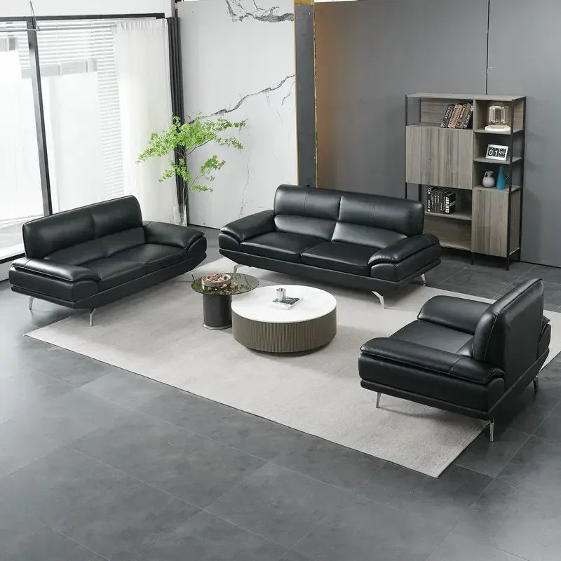 Modern simple office business combination sofa, reception sofa, office leather sofa, office tea sofa