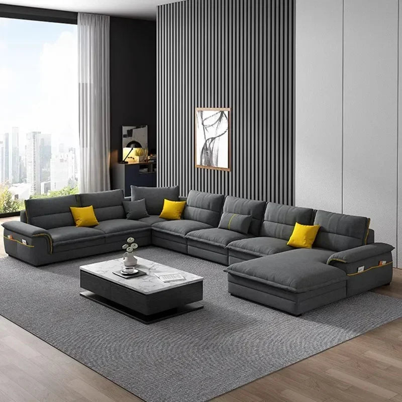 Sectional Simple Double Nordic Daybed Puffs Sofa Set Cushion Storage Relax Puff Sofa Home Furniture