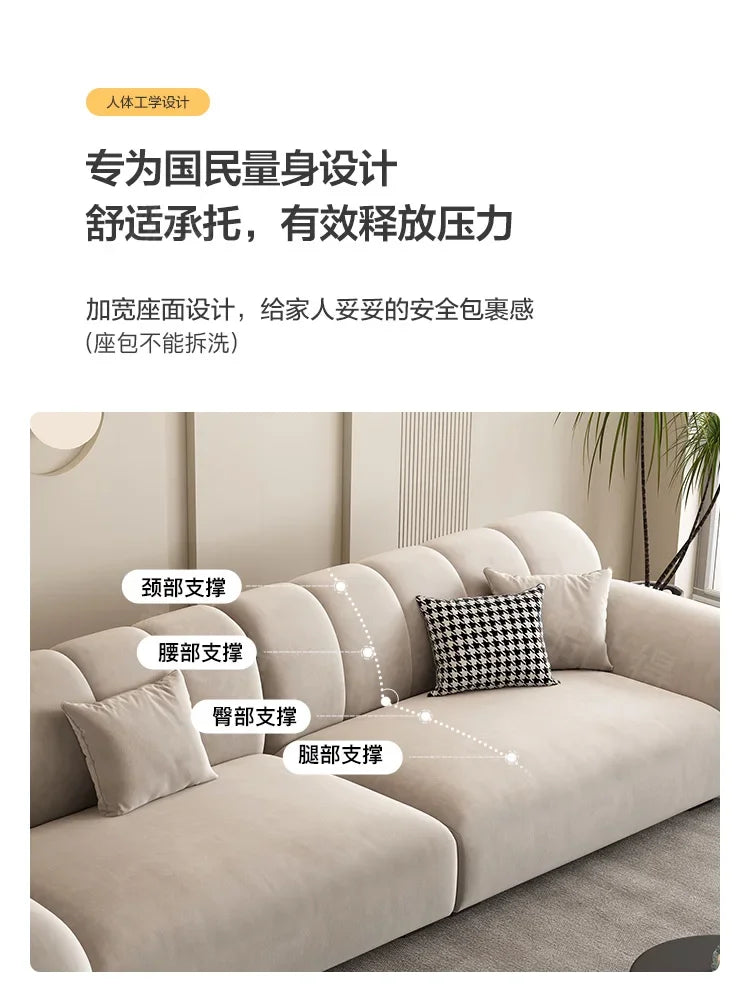 Fabric Living Room Sofas Modern Minimalist Sectional Modular Sofa Elegant Comfortable Canape  De Luxe Nordic Furniture