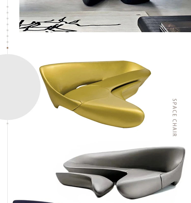 Formes inhabituelles canapé italien moderne combinaison système de lune canapé de luxe salon meubles de maison ensembles