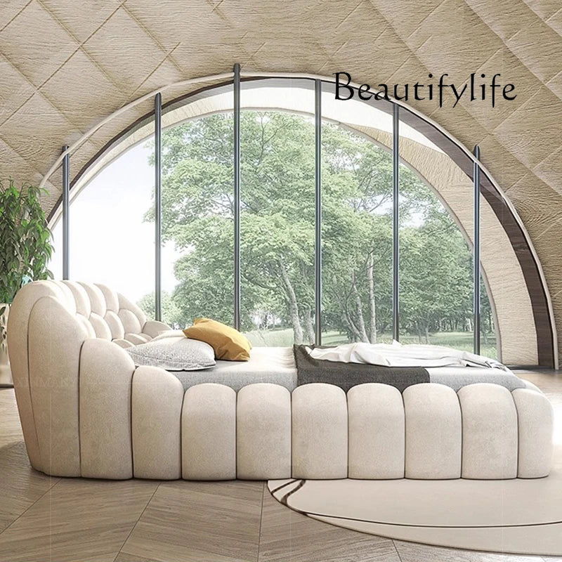 R Luxury Double Bed Modern Floor Design Wooden Space Saving Japanese Soft Cheap Bed Comfortable Cama Solteiro Unique Furniture