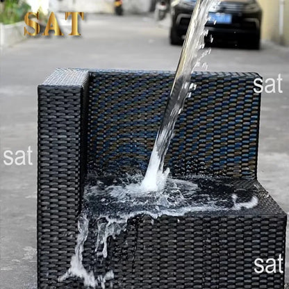 Modern Outdoor Wicker Patio Set Aluminum Furniture Rattan Sofa Bistro Garden Couch
