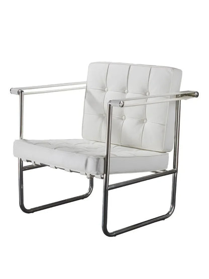 HE 113 Lounge Hans Singe Sofa Chair Leisure Chair Stainless Steel Leather PU for Living Room