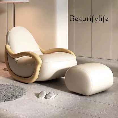 VV X Italian Support Living Room Chairs Simple White Lazy Designer Recliner Chairs Armchair Sofa Comfy Fauteuil Salon Home Furni