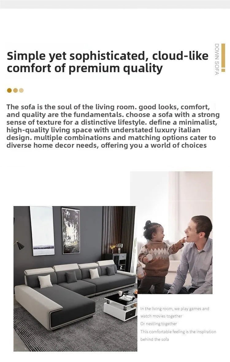 Nordic technology fabric sofa, concubine light luxury and simple