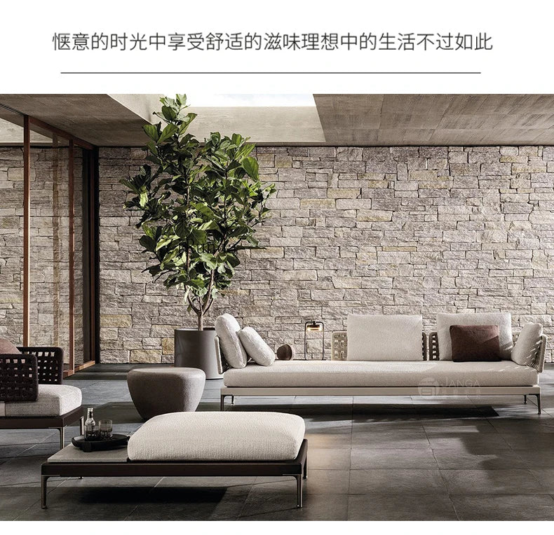 Y  Outdoor Sofa Courtyard Waterproof Vine Weaving Villa Garden Outdoor Leisure Terrace Sofa Vine Weaving Furniture