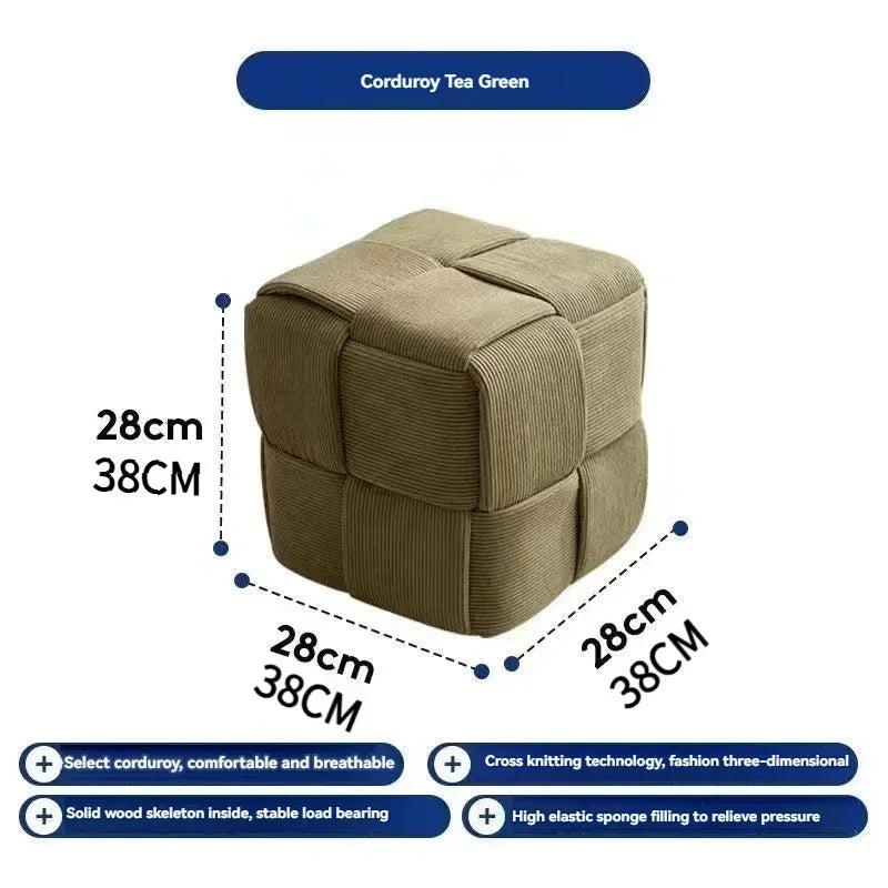 Household door shoes stool fashion small stool simple creative dice stool living room sofa stool pedal stool.