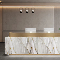 1 roll of marble self-adhesive wallpaper PET waterproof, flame-retardant, oil proof sticker background wall decorative wallpaper