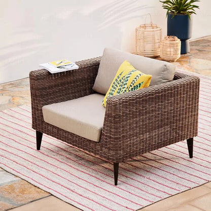Nordic Outdoor Sofa - Round Rattan-Style Corner Set For Courtyards, Balconies, And Hotels Sun-Resistant