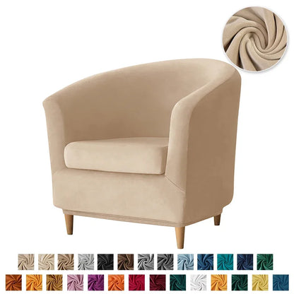 Elastic Velvet Bath Tub Armchair Covers Stretch Single Couch Cover Club Sofa Slipcover Home Hotel Bar Counter Accent Chair Cover