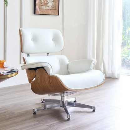 Medieval Rotary Sofa  Recliner Chair  Nordic Design Single Sofa Chair Eames Recliner Single Leather Sofa Designer Leisure Chair