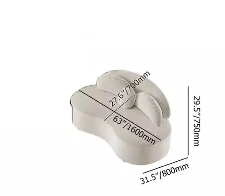 2003    Nordic light luxury curved sofa designer living room fabric sofa creative combination