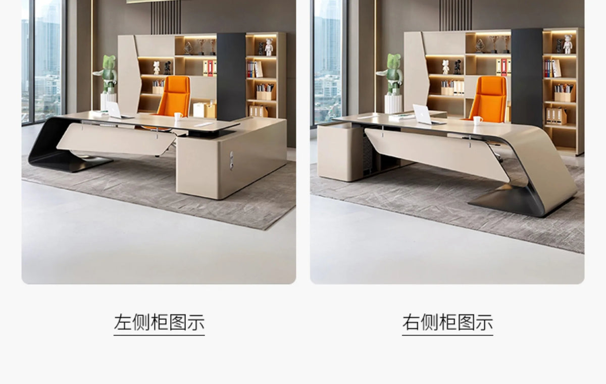 luxury L-shaped Boss Office Desk Modern Organizer Inventory Computer Desk Minimalist European Escritorio Oficina Furniture home