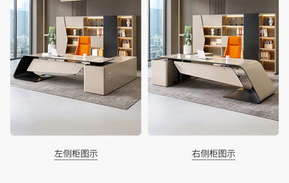 luxury L-shaped Boss Office Desk Modern Organizer Inventory Computer Desk Minimalist European Escritorio Oficina Furniture home