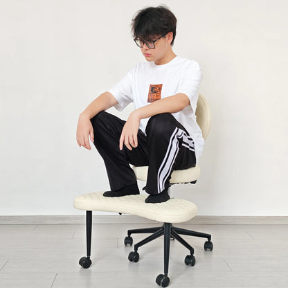 Cross Legged Chair - Meditation Chair With Wheels  ADHD Chair Height Adjustable Seat  Adjustable Footstool