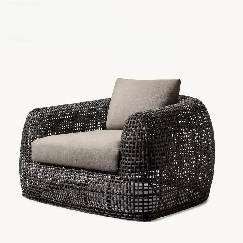 -Modern All-Weather Wicker Garden Furniture Set Aluminum Frame Patio Sofas for Hotel Leisure Use