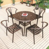 Cast Aluminum Outdoor Chairs Set of 2 Bistro Chairs Waterproof and Sun Resistant Patio Dinning Chairs Garden Chair Furniture