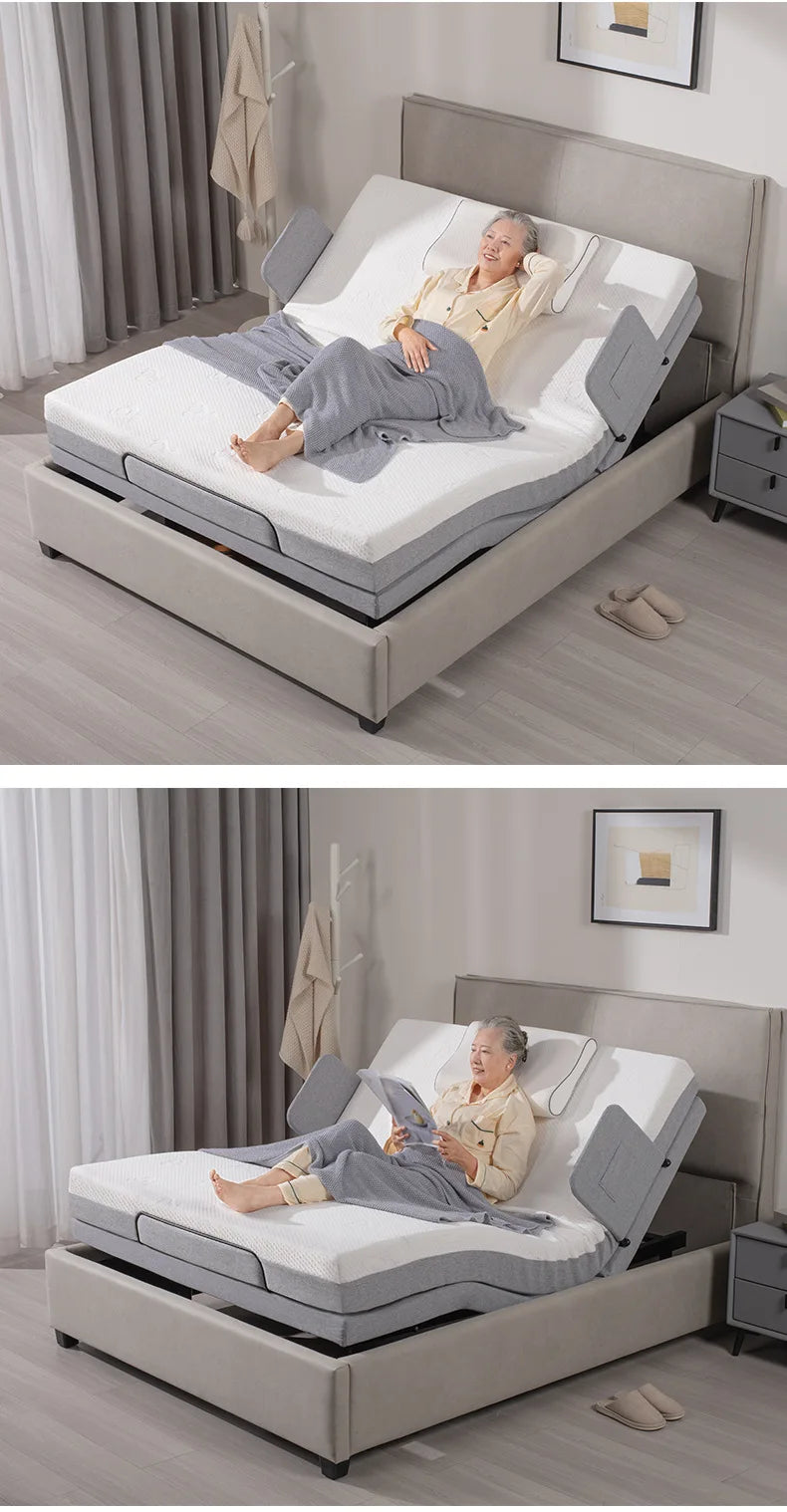 Comfortable Bedframe Beds Multifunction Adjustable Modern Electric Beds Recovery Old People Bedroom Furniture Cama Plegable LLB