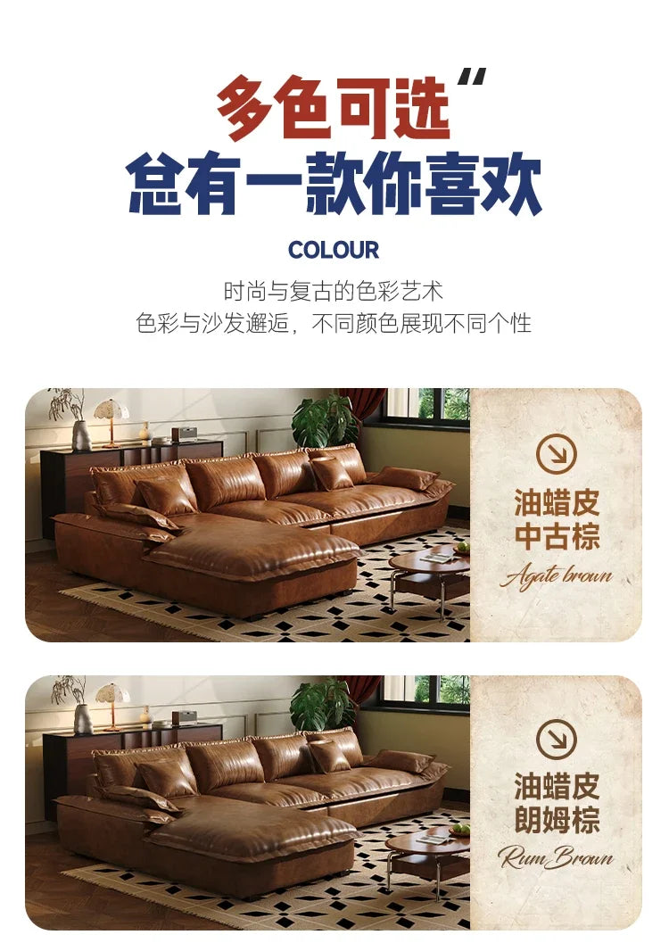 Large Size Leather Living Room Sofas Love Seat Nordic Modern Minimalist Living Room Sofas Relaxing Sillon Cama Trendy Furniture