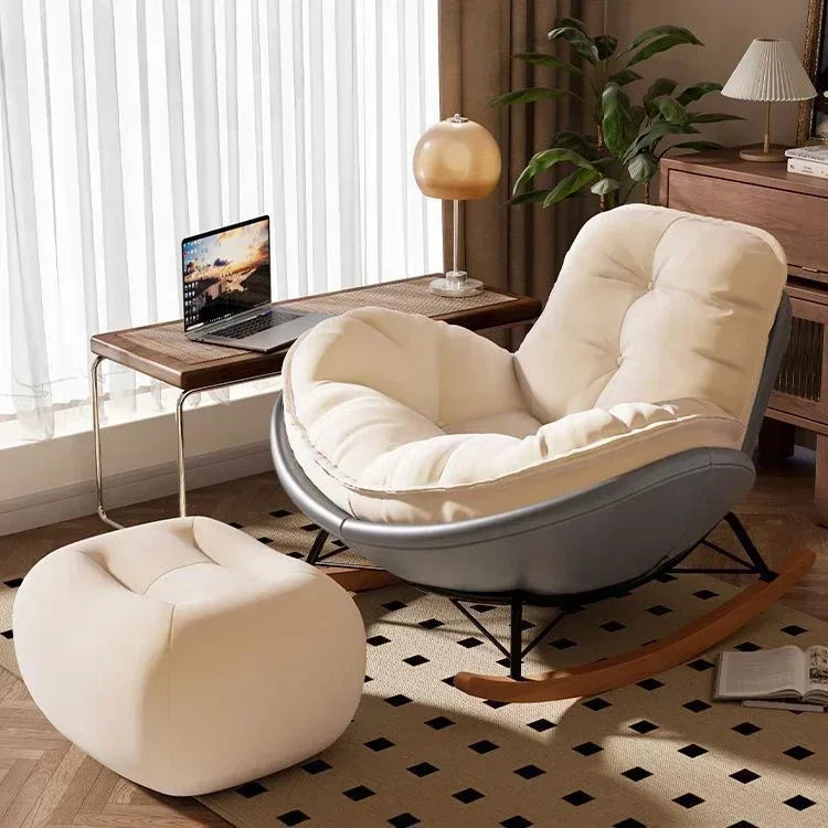 Chair Rocking Chair Lazy Lounge Chair Sofa Single Comfortable Lounge Chairs Living Room Bedroom Household Indoor Leisure Chairs