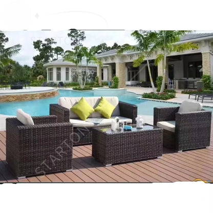 Cnlf Simple Design Hot Sale Outdoor Furniture Courtyard Leisure Rattan Sofa