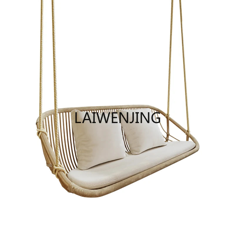 MJY hanging basket rattan chair single double swing sofa indoor cradle ceiling rattan chair