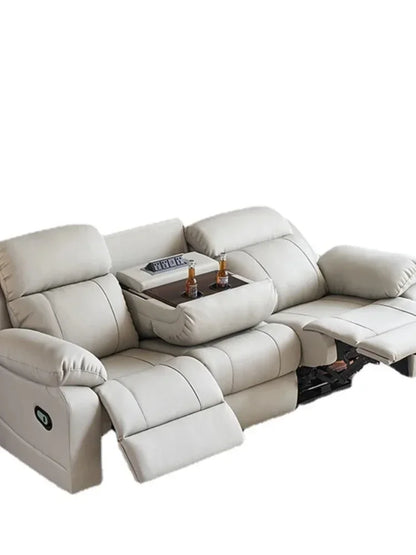 ReclinerMassage Bed Electric Accent Chair Lounge Cheslong Leather Italian Furniture