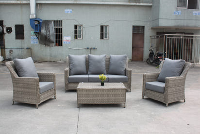 -L shape Design rattan wicker sofa set modular modern garden sectional furniture outdoor furniture