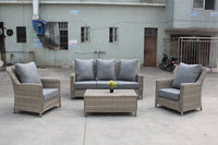 -L shape Design rattan wicker sofa set modular modern garden sectional furniture outdoor furniture