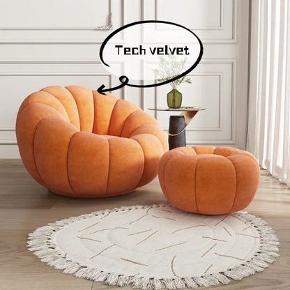 Modern Living Room Sofa Lambswool Pumpkin Sofa Chair Creative Home Balcony Swivel Lounge Chair Fitting Room Bedroom Single Sofas