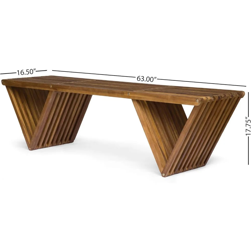 Christopher Knight Home Esme Banc d'extérieur en bois d'acacia, finition teck