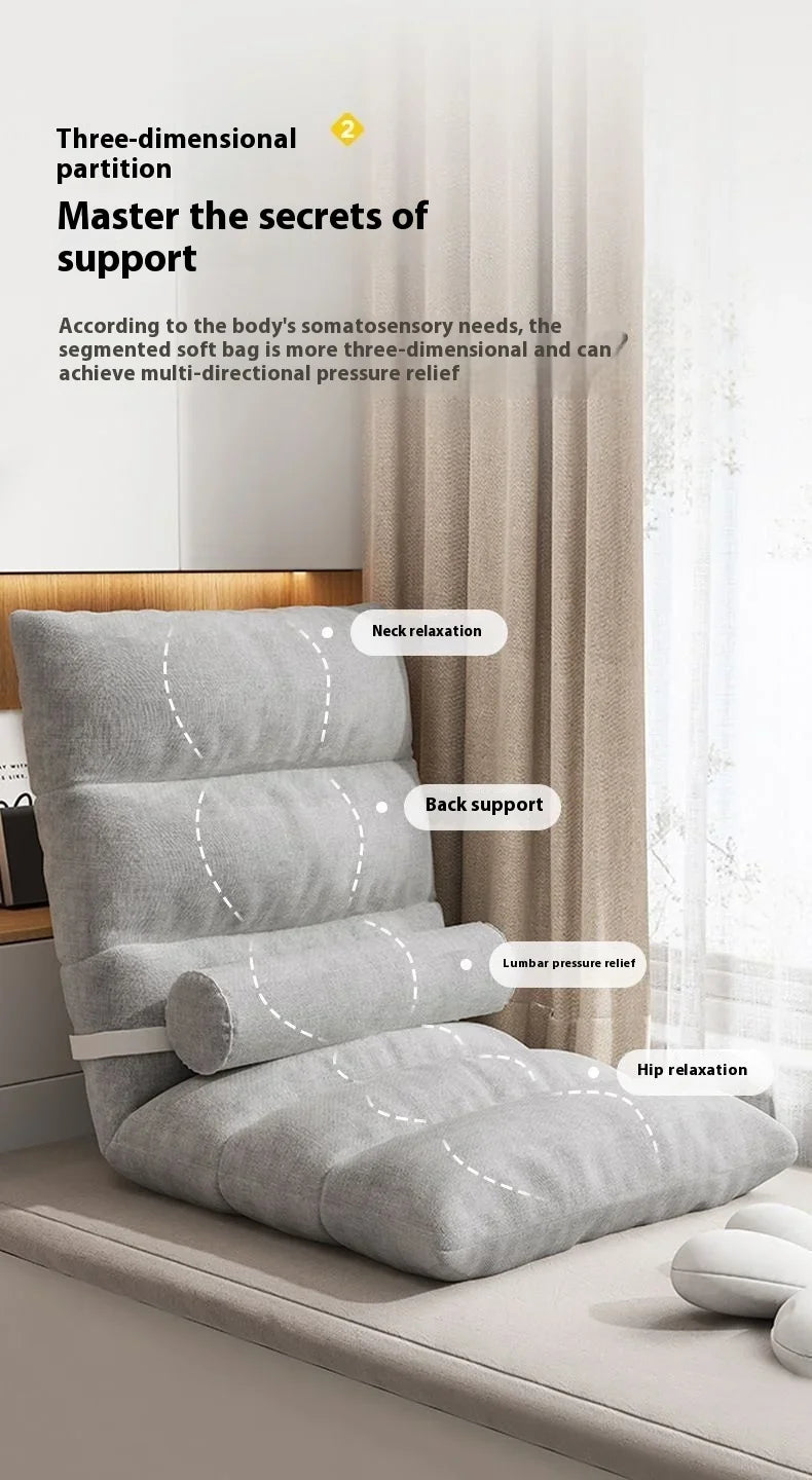 Folding Backrest Chair, Lazy Sofa, Bedroom, Dormitory, Single Seat Cushion, Bed Backrest, Bay Window, Balcony Tatami