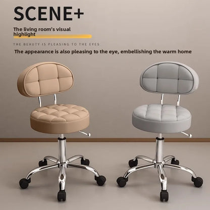 Big work stool hair cutting chair rotating lifting round stool pulley hair salon special beauty stool