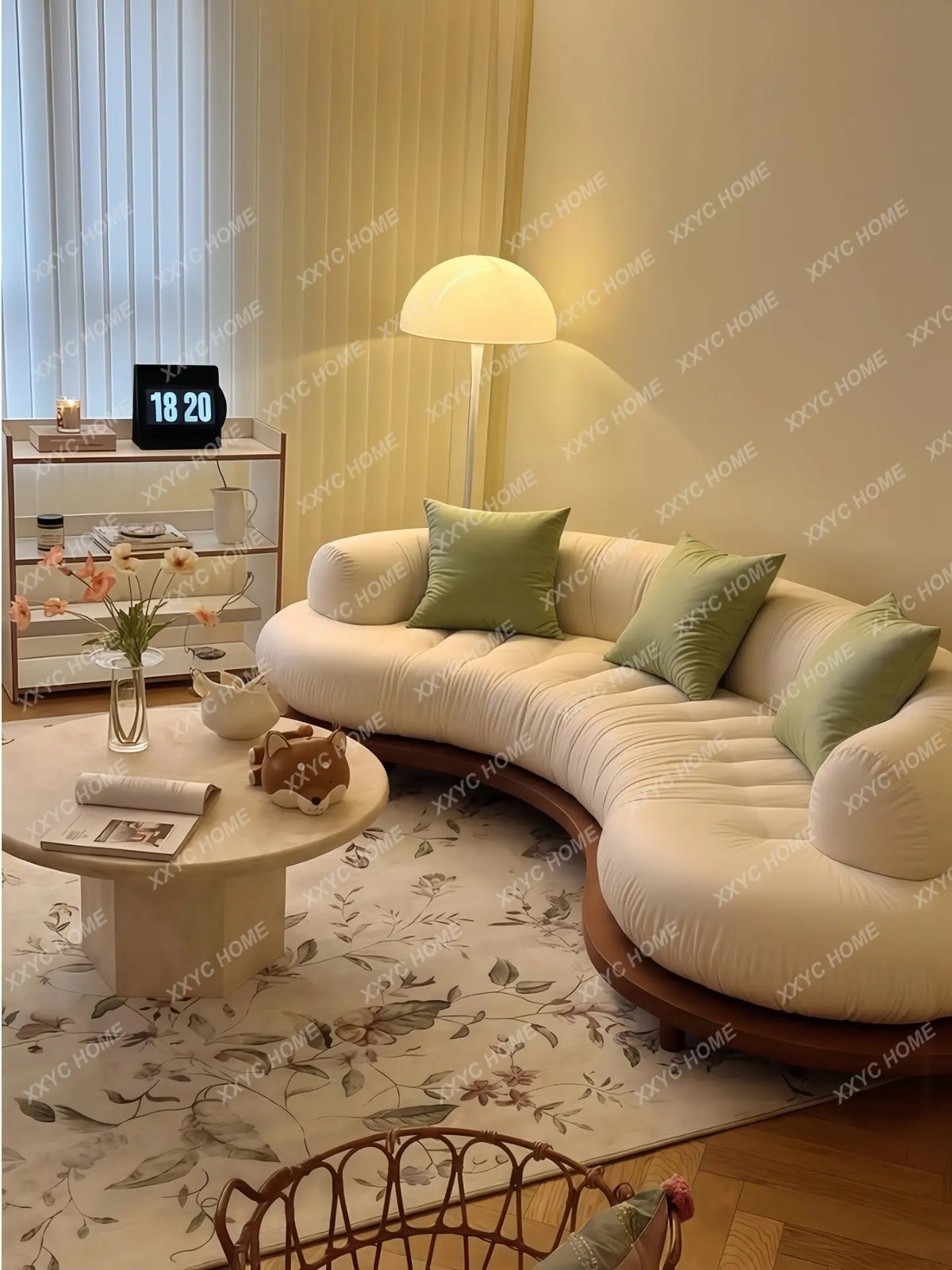 Arc sofa semi-circular moon arc special-shaped creative living room