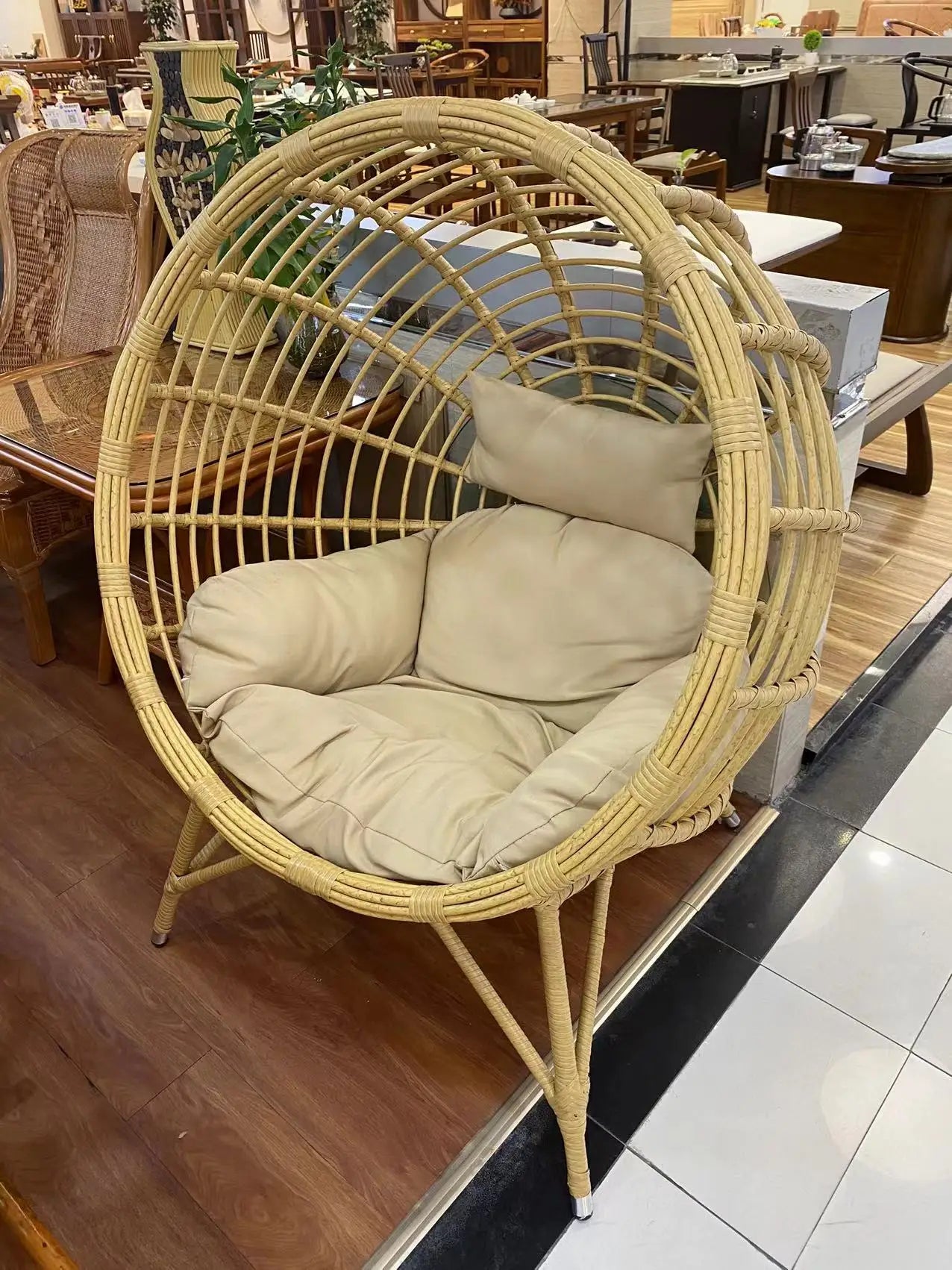 Interior and exterior swings for household balcony hammock outdoor imitation rattan chair round cradle chair hanging chair