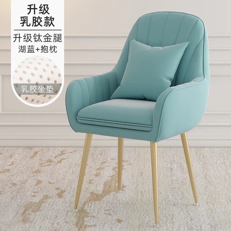 Modern Living Room Dining Chairs Home Furniture Bedroom Dormitory Back Chair Nordic Restaurant Kitchen Cafe Leisure Chair