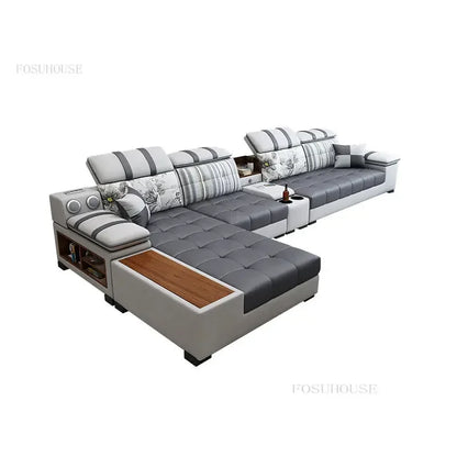 Nordic Luxury Technology Cloth Sofa for Living Room Furniture Modern Living Room Sofa Combination Large Apartment Sofa Set u