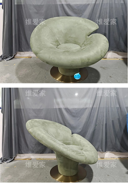 Modern designer special-shaped fiberglass, hotel light luxury art leisure petal single reclinerAA