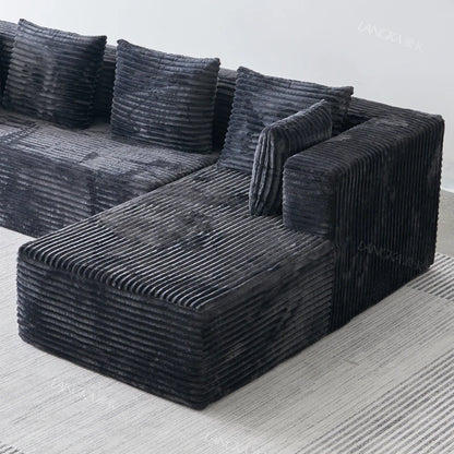 Oversized Boneless Double Lounge Sofa Chair Compressed Sectional Cloud Couch Corduroy L Shape Sofa Bed Couch Divano Da Soggiorno