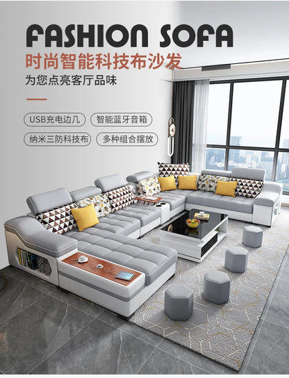 Modern Minimalist Living Room Sofas Sectional Lazy Nordic Leather Sofas Designer Lounge Curved Divano Lounge Suite Furniture