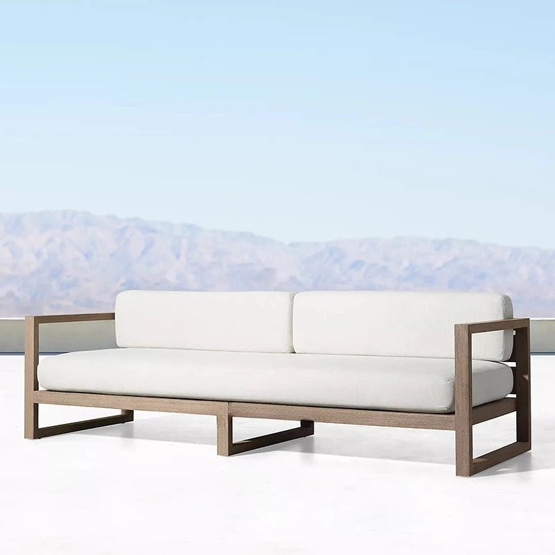 Garden sofa, teak furniture balcony, outdoor leisure chair, all solid wood sofa combination