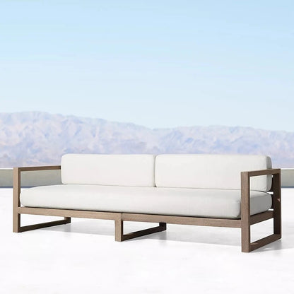 Garden sofa, teak furniture balcony, outdoor leisure chair, all solid wood sofa combination